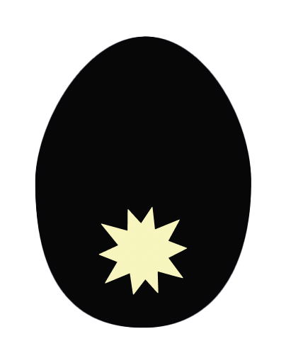 Egg illustration with a star as the yolk